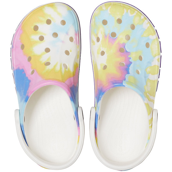 Sabots Crocs Bayaband Tie-Dye Clog Multicolore Blanche Femme | NPN-1198225