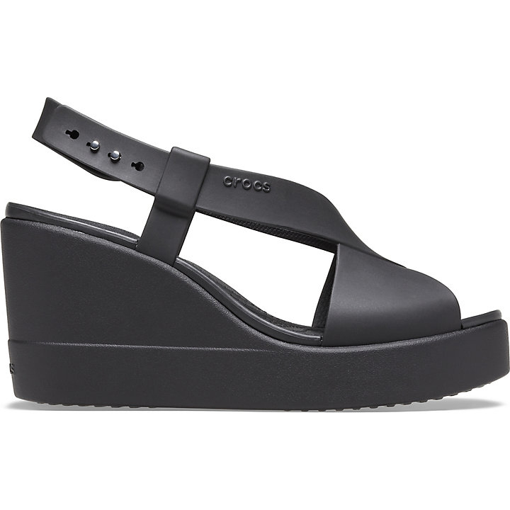 Compensées Crocs Brooklyn High Wedge Noir Femme | POG-3424246