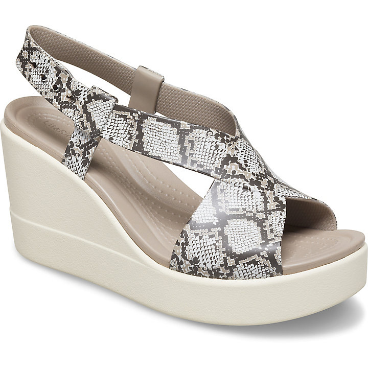 Compensées Crocs Brooklyn High Wedge Multicolore Beige Femme | NQL-4614967