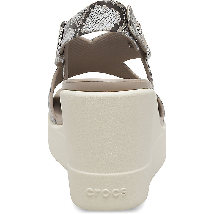 Compensées Crocs Brooklyn High Wedge Multicolore Beige Femme | NQL-4614967