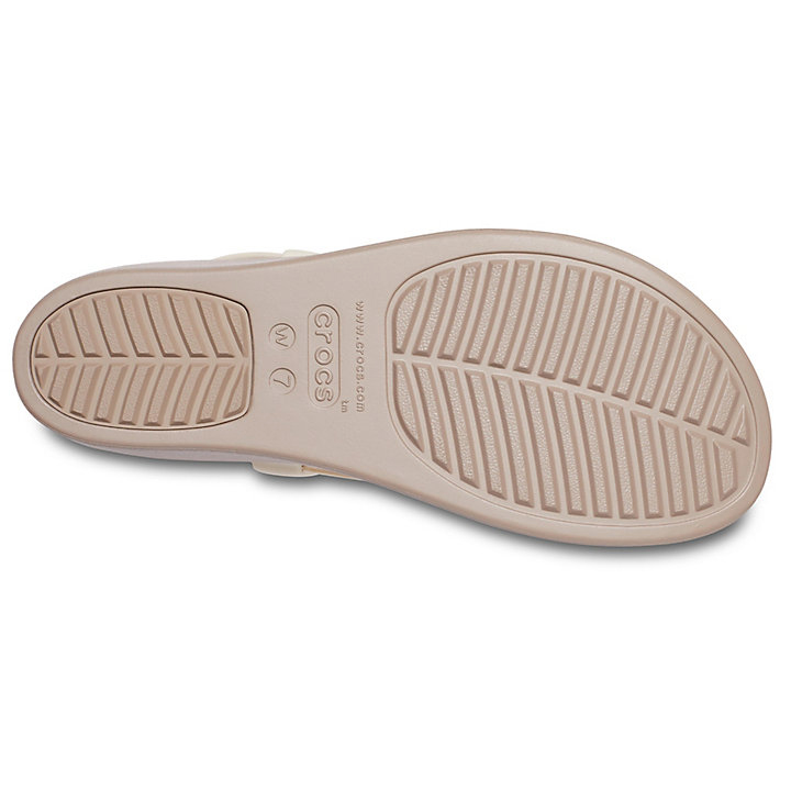 Compensées Crocs Brooklyn High Wedge Beige Kaki Femme | GMA-7111043