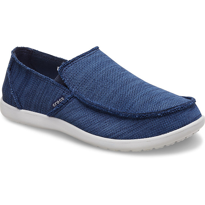 Loafers Crocs Santa Cruz Downtime Slip-On - Loafer Bleu Marine Blanche Homme | UCU-1476408