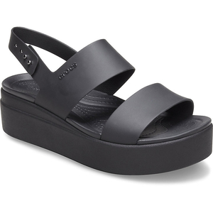 Platforms Crocs Brooklyn Low Wedge Noir Femme | OBF-1116978