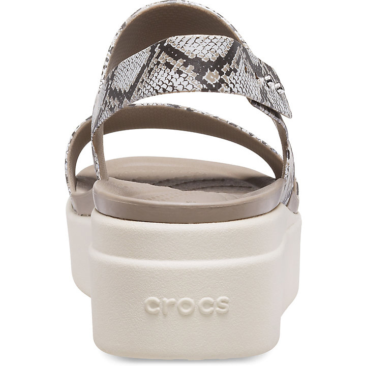 Compensées Crocs Brooklyn Low Wedge Multicolore Beige Femme | BKG-4337204