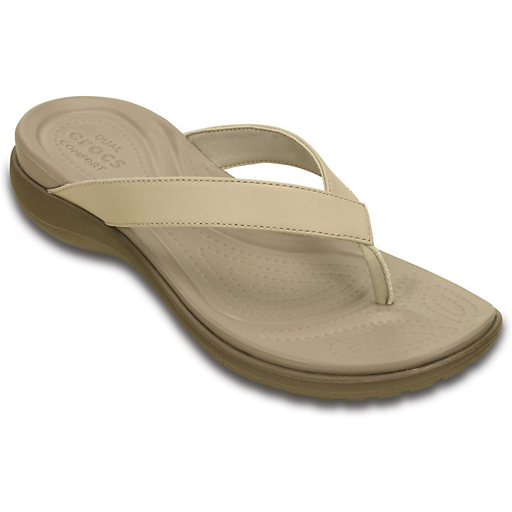 Tong Crocs Capri V Flip Vert Olive Femme | ZWV-7570059