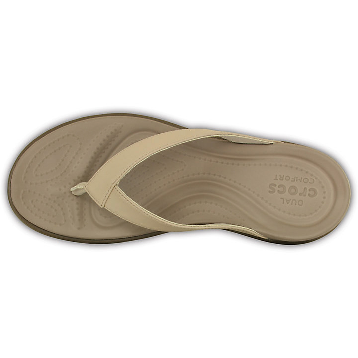 Tong Crocs Capri V Flip Vert Olive Femme | ZWV-7570059