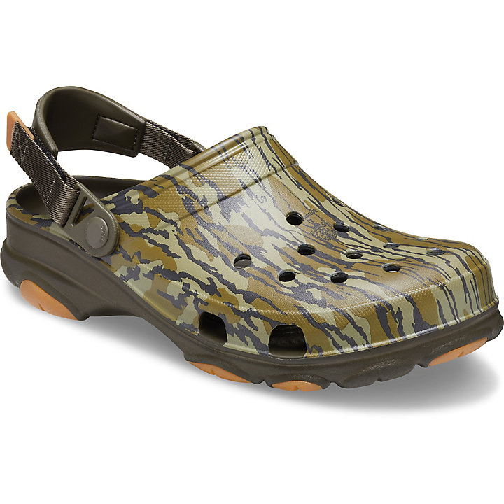 Sabots Crocs Classiche All-Terrain Mossy Oak Bottomland Clog Kaki Femme | BPL-5685535