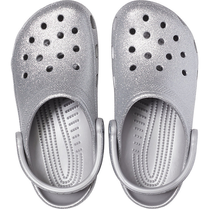 Sabots Crocs Classiche Glitter Clog Argent Femme | ZMJ-9839171