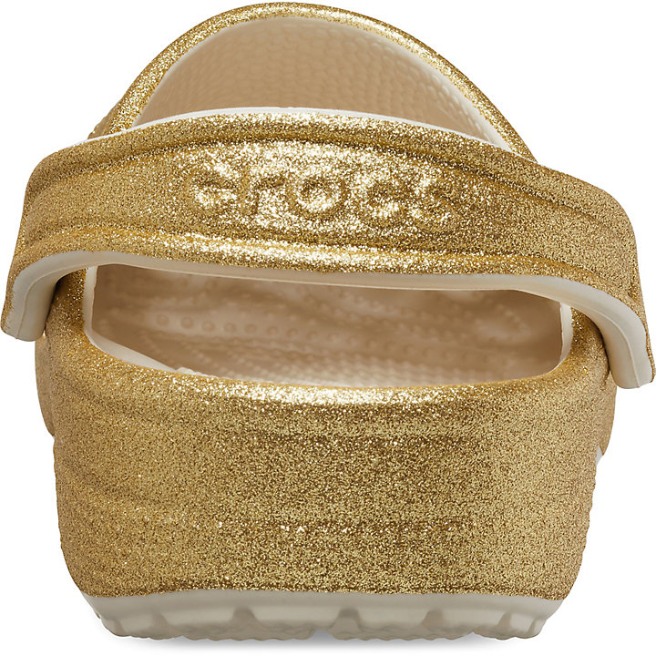 Sabots Crocs Classiche Glitter Clog Doré Clair Femme | FYV-0516544