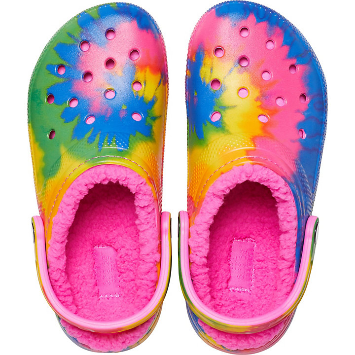 Sabots Crocs Classiche Tie-Dye Doublée Clog Rose Multicolore Femme | ARR-4174681