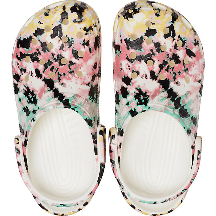 Sabots Crocs Classiche Tie-Dye Mania Clog Multicolore Blanche Femme | CLS-0853241