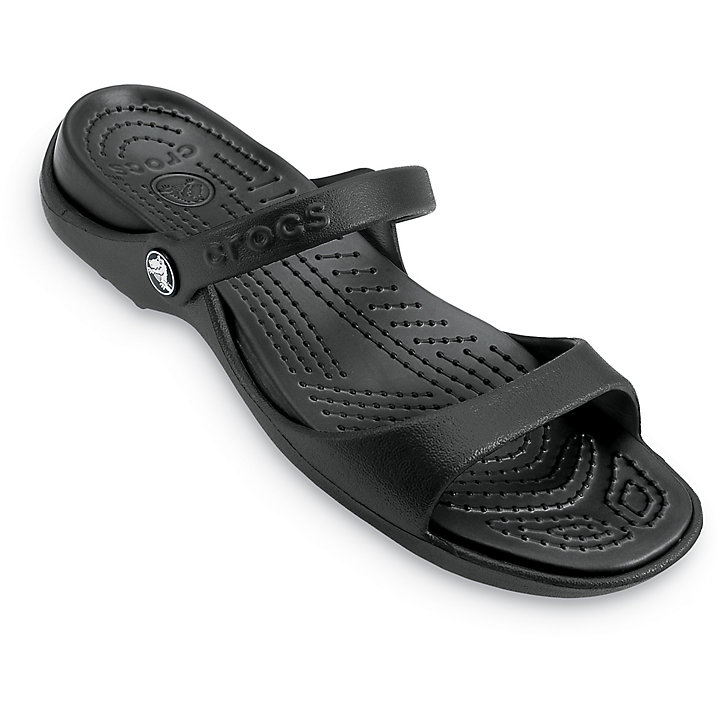 Sandales Crocs Cleo Sandal Noir Femme | VWQ-8649950