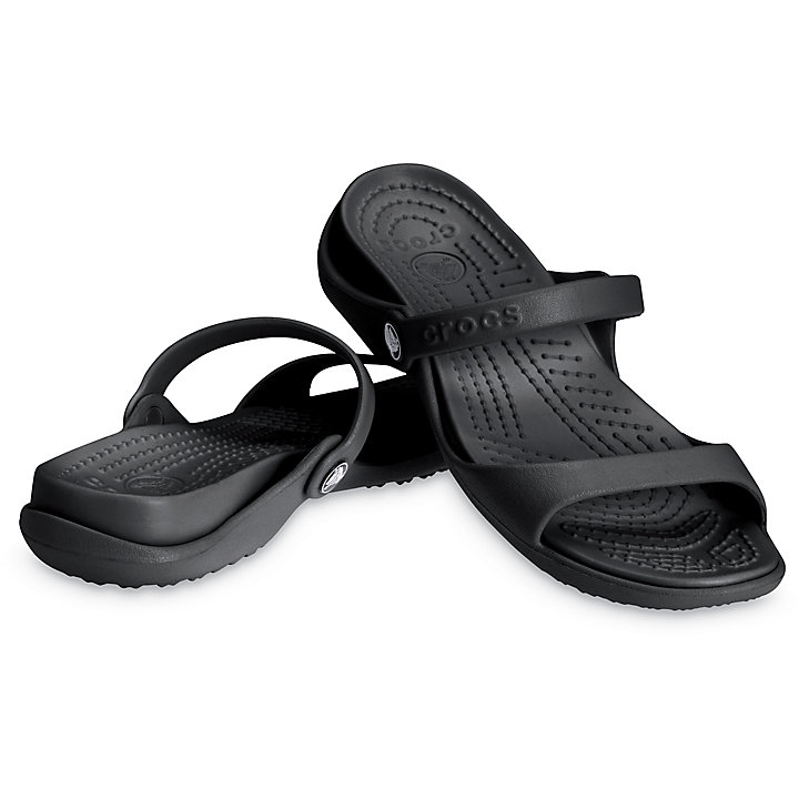 Sandales Crocs Cleo Sandal Noir Femme | VWQ-8649950