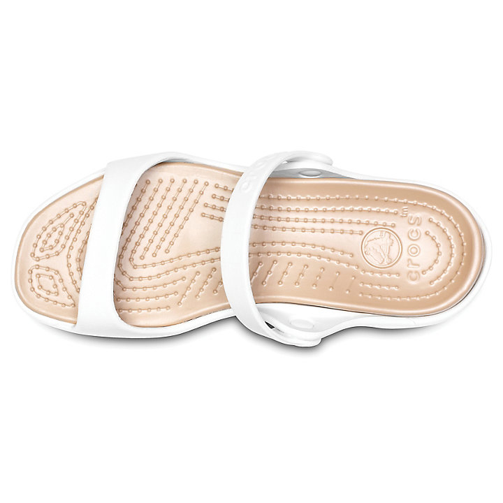 Sandales Crocs Cleo Sandal Blanche Doré Femme | JTD-2380957