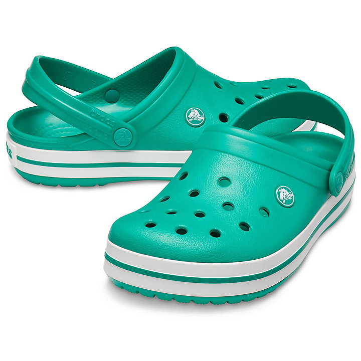 Sabots Crocs Crocband Clog Vert Foncé Blanche Femme | QCU-0312664