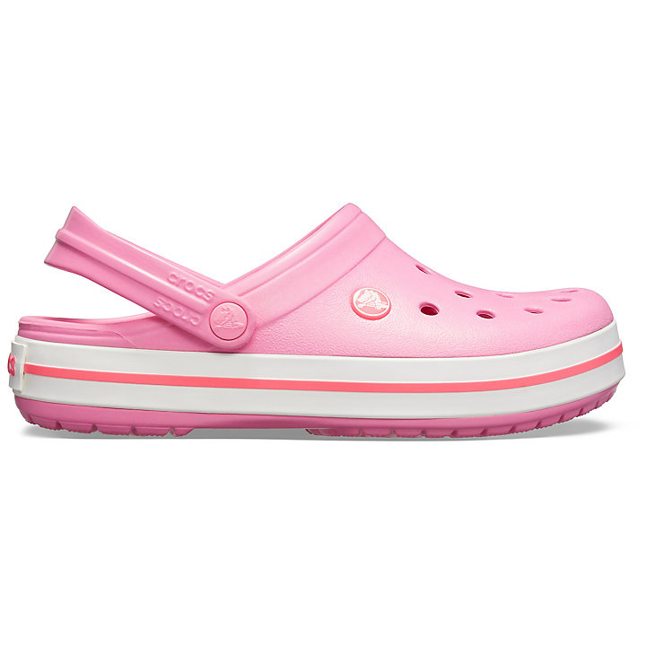 Sabots Crocs Crocband Clog Rose Blanche Femme | KPZ-0054813