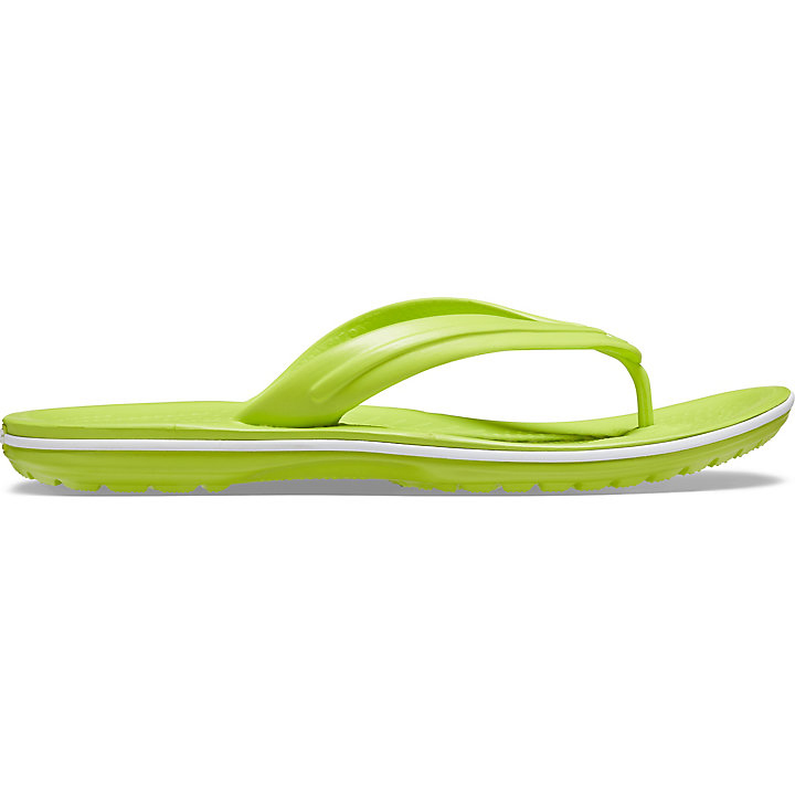 Tong Crocs Crocband Flip Vert Clair Blanche Femme | MQX-2675672