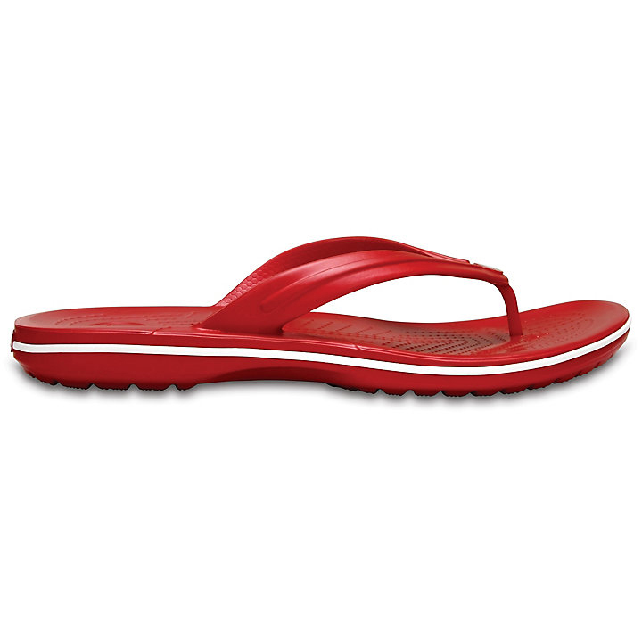 Sandales Crocs Crocband Flip Rouge Foncé Blanche Femme | MYM-0430246