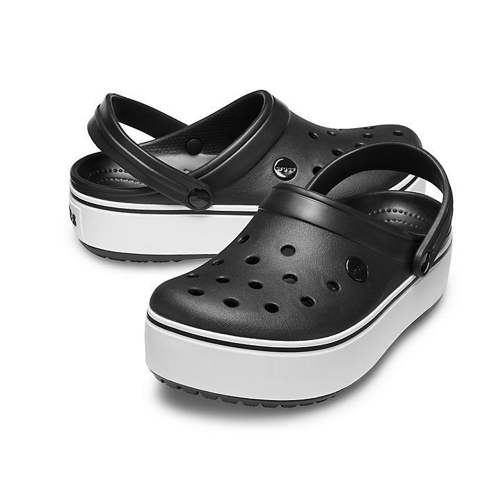 Sabots Crocs Crocband Plateforme Clog France | Sabots Confortables France | France Noir Blanche Femme | RDQ-1950049