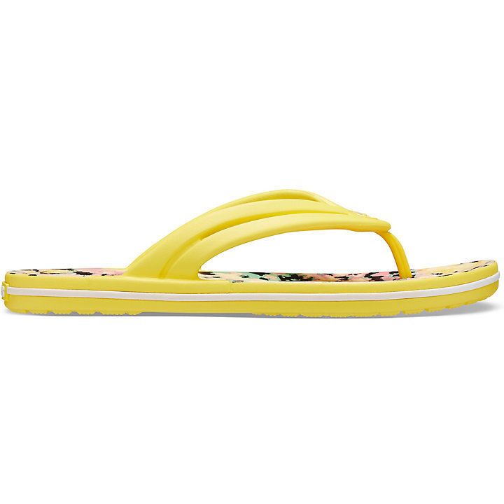 Sandales Crocs Crocband Tie-Dye Mania Flip Jaune Femme | XHK-5272434