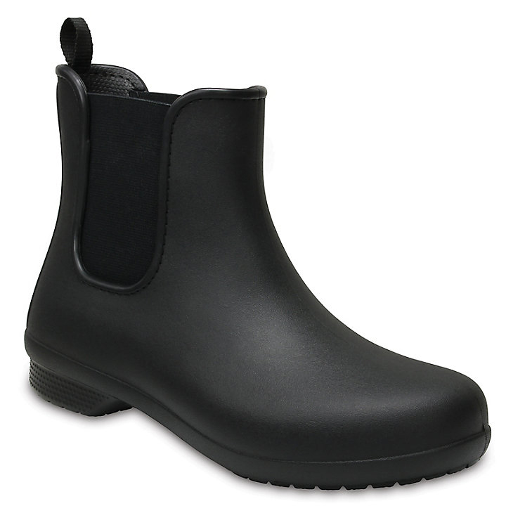 Bottes Crocs Freesail Chelsea Boot Noir Femme | JFN-0164222