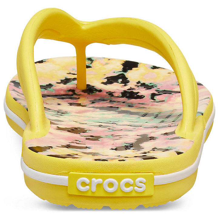 Sandales Crocs Crocband Tie-Dye Mania Flip Jaune Femme | XHK-5272434