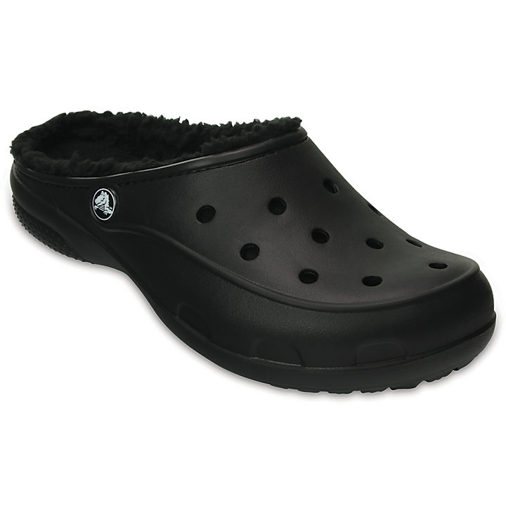 Sabots Crocs Freesail Plush Doublée Clog Noir Femme | FOI-1667886