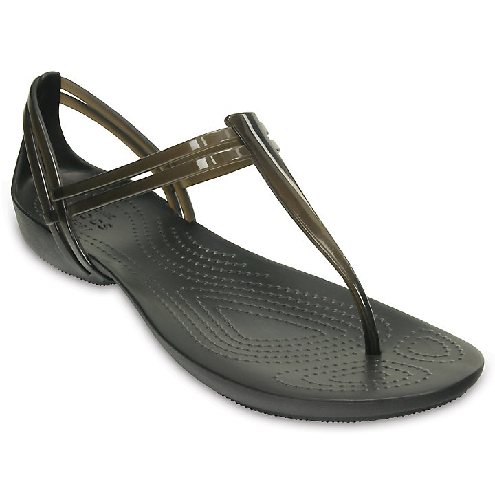 Tong Crocs Isabella T-Brides Sandal Noir Femme | QPI-1621723