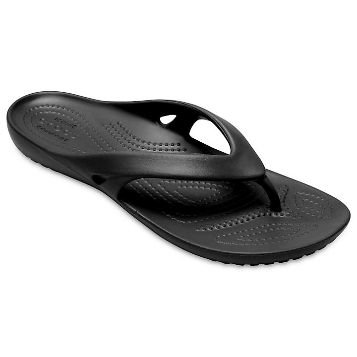 Tong Crocs Kadee II Flip Noir Femme | JMQ-5396839