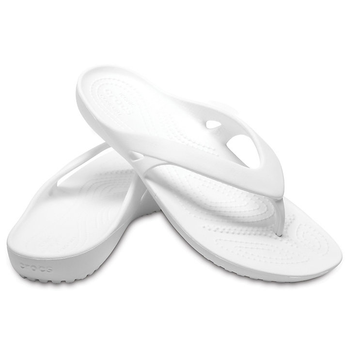 Tong Crocs Kadee II Flip Blanche Femme | QAH-8424744