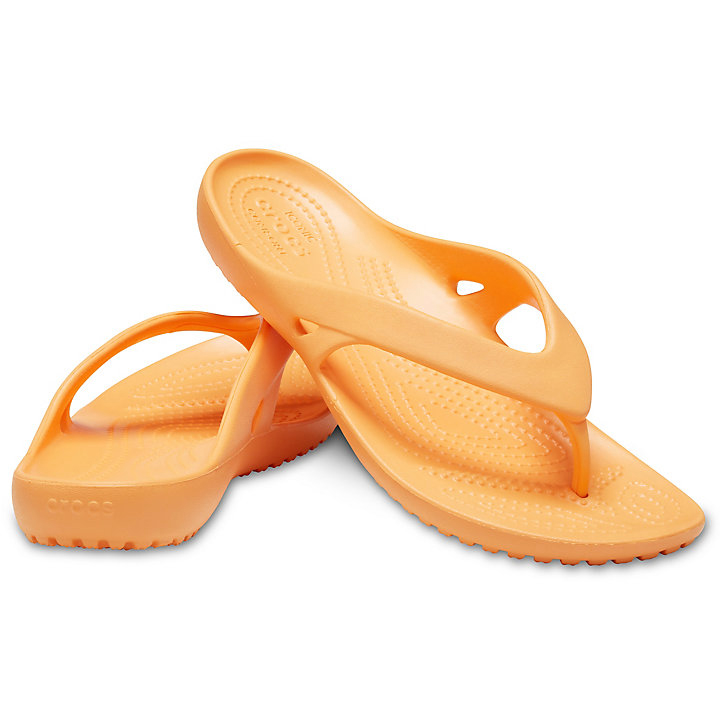 Tong Crocs Kadee II Flip Orange Femme | QBX-7334908