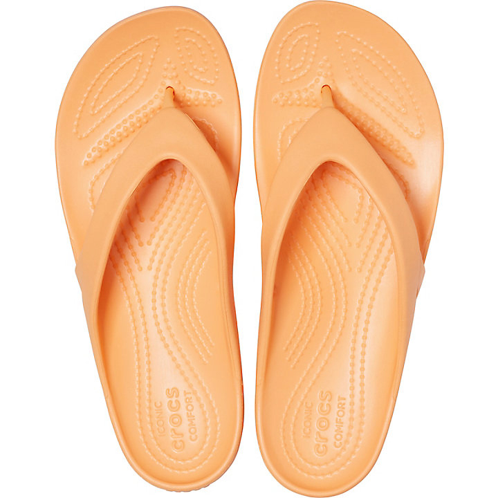 Tong Crocs Kadee II Flip Orange Femme | QBX-7334908