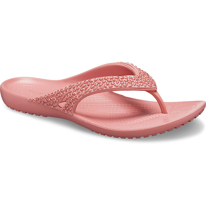 Tong Crocs Kadee II Embellished Flip Corail Femme | OFI-6530823