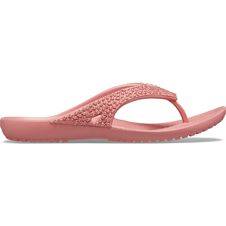 Tong Crocs Kadee II Embellished Flip Corail Femme | OFI-6530823