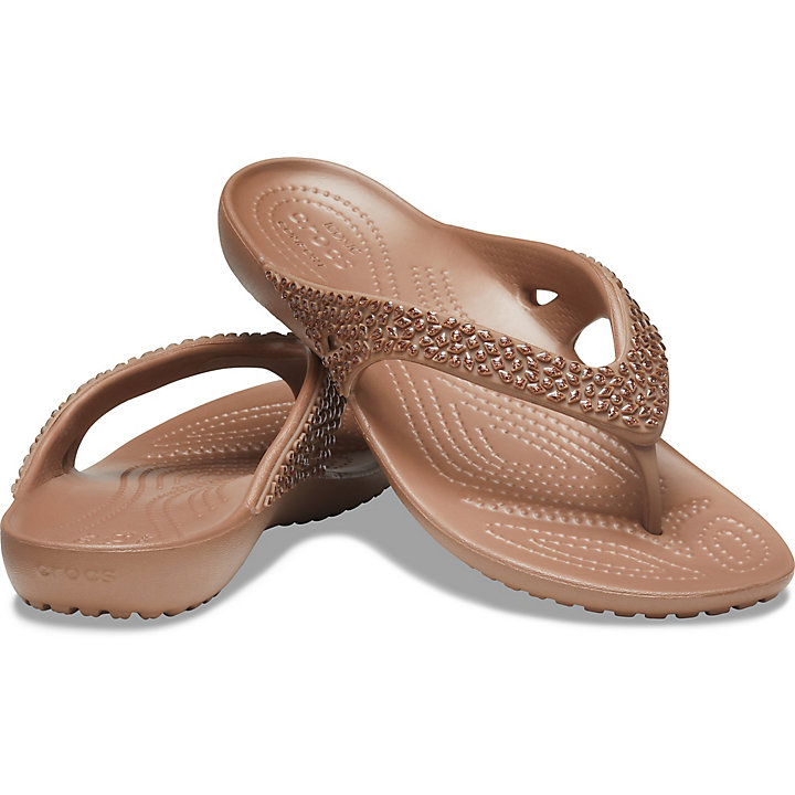 Sandales Crocs Kadee II Embellished Flip Cuivre Femme | BZN-1671633