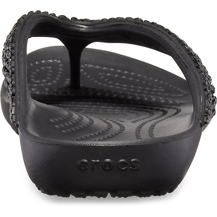 Sandales Crocs Kadee II Embellished Flip Noir Femme | NEX-1763931