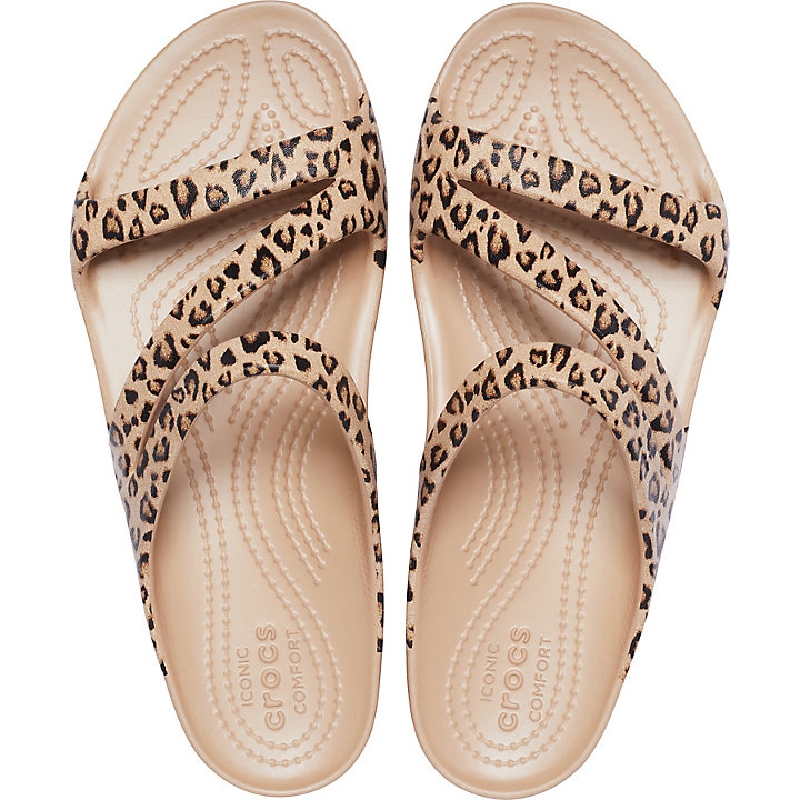 Sandales Crocs Kadee II Graphic Sandal Leopard Femme | AGV-1343588