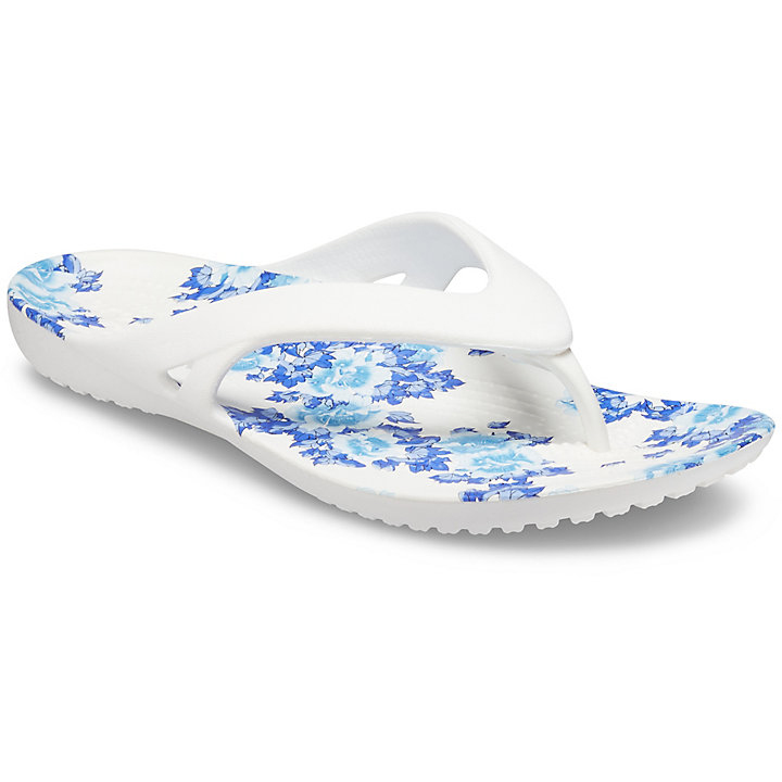 Tong Crocs Kadee II Printed Floral Flip Blanche Multicolore Femme | VBU-0287549