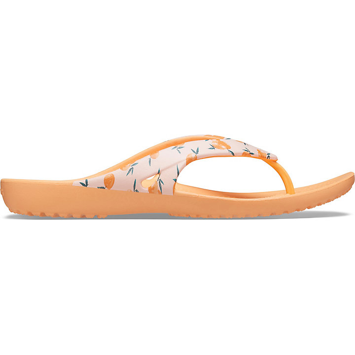 Tong Crocs Kadee II Seasonal Graphic Flip Orange Femme | XXF-7627538