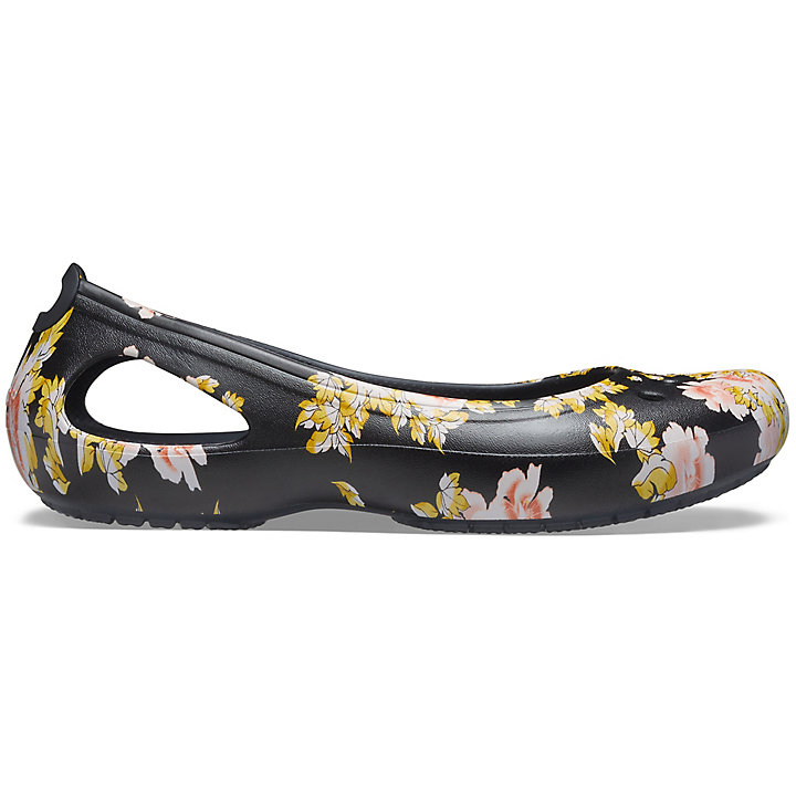 Flats Crocs Kadee Seasonal Printed Plates Noir Fleur Femme | DXY-8936265