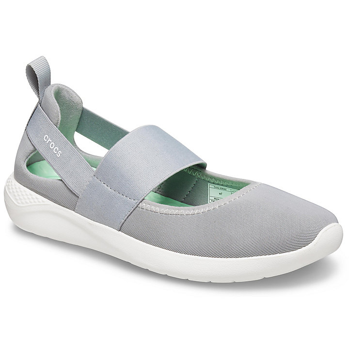 Baskets Crocs LiteRide Mary Jane - Shoe Grise Clair Blanche Femme | NQI-8759405