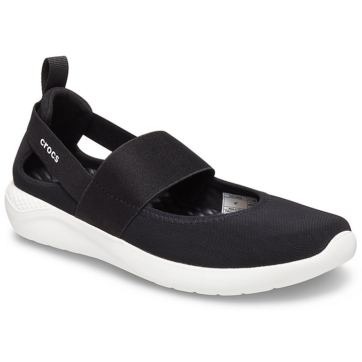 Baskets Crocs LiteRide Mary Jane - Shoe Noir Blanche Femme | MHV-4800036