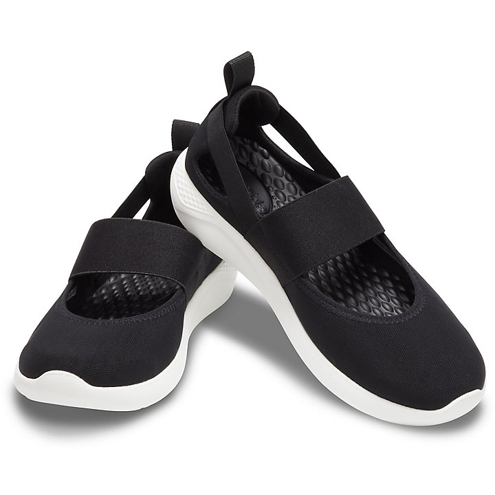 Baskets Crocs LiteRide Mary Jane - Shoe Noir Blanche Femme | MHV-4800036