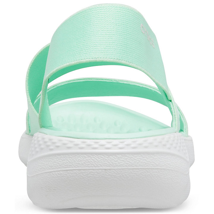 Sandales Crocs LiteRide Stretch Sandal Menthe Blanche Femme | HMC-1863153