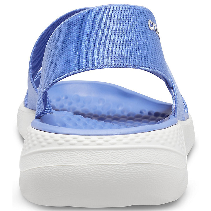 Sandales Crocs LiteRide Stretch Sandal Bleu Blanche Femme | EWO-8353492