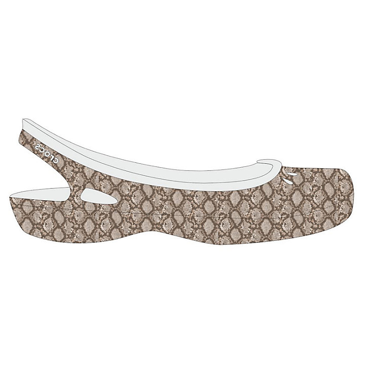 Flats Crocs Malindi Printed Plates Blanche Serpent Femme | SOZ-5238444