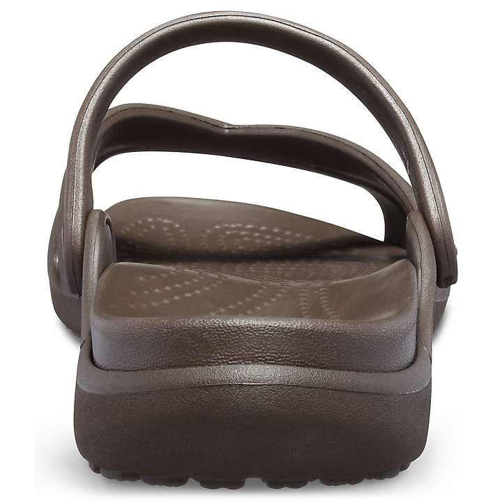 Sandales Crocs Meleen Cross-Band Sandal Chocolat Femme | AHK-6835301